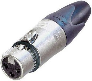 Złącze męskie XLR NC3FXX-EMC Neutrik NC3FXX-EMC złącze żeńskie proste Ilość styków: 3  srebrny 1 szt.
