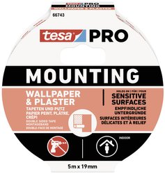 Taśma montażowa tesa 66743-00001-00 Mounting PRO Tapete & Putz (D x S) 5 m x 19 mm 5 m 1 szt.