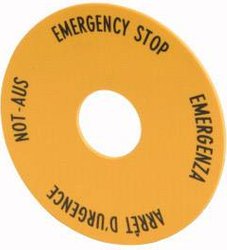 Tabliczka opisowa Eaton M22-XBK1 (Ø x W) 60 mm x 60 mm NOT-AUS (de, en, fr, it) 1 szt.