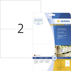Herma 10910 Etykiety samoprzylepne 210 x 148 mm Papier biały 50 szt. Trwały Drukarka atramentowa, Drukarka Laserowa, Drukarka Laserowa, kolorowa, Kopiarka, Drukarka z funkcją kopiowania w kolorze, Drukarka etykiet