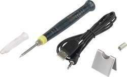 Lutownica USB z ceramiczną grotem lutowniczym 450 ° C 8 watów Lutownica kolbowa Basetech  5 V 8 W 400 °C (max)