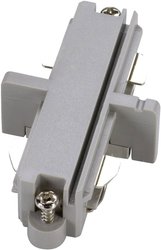 SLV 143092  Element systemu szynowego wysokonapięciowego  Konektor prosty  1-fazowy srebrno-szary