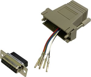 Adapter BKL Electronic 10121112 złącze żeńskie D-SUB 15-pin - złącze żeńskie RJ12