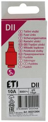 Wkładka bezpiecznikowa Diazed, DII, E 27, 10 A, gG 5 sztuk Bezpieczniki topikowe REV 0515085555 10 A    500 V