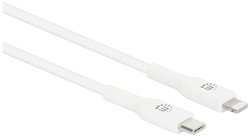 MANHATTAN Kabel USB-C do Lightning do synchronizacji/ładowania USB-C męski do Apple® MFi 8-pinowy męski Lightning 2 m do iPhone® / iPad® / iPod® 480 Mbit/s biały Kabel USB Manhattan USB-C auf Lightning Sync-/Ladekabel Apple® MFi-zertifiziert 2 m weiß, Złą
