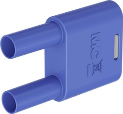 Złączka bananowa Stäubli SKS2-4N-19 66.4010-23 Średnica pinu: 4 mm Rozstaw kołków: 19 mm niebieski 1 szt.