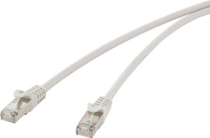 Kabel LAN Renkforce RF-4724284, 1 szt., RJ45, CAT 5e, F/UTP, 20.00 m, szary