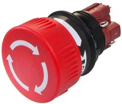 EAO 51-256.025 Seria 51 Przełącznik Stop Twist Release Czerwony 1NC/1NO Termin lutowania Przycisk zatrzymania awaryjnego eao 51-256.025, 16.20 mm, 5, 1 szt.