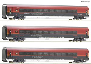 Wagon osobowy Roco 74040 H0 zestaw 3 Railjetów ÖBB