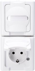 Gniazdo sieciowe z klapką Komplet Kopp BlueElectric 131402009, biały