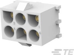 Obudowa złącza pin żeńskiego na PCB TE Connectivity 350827-4, wire-to-board, piny: 6, 12 A, 1 szt.