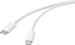 Kabel USB Basetech, USB 2.0, Złącze męskie USB-C®, Złącze męskie Lightning, 1.00 m