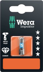 Bit szcześciokątny Wera 05073904001 840/1 IMP DC Impaktor Bits SB SiS 4 mm D 6.3 1 szt.