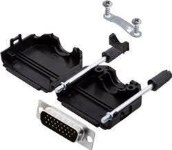 Zestaw listew męskich D-Sub encitech DPPK15-BK-HDP26-K 6355-0011-02, rzędy: 3, styki: 26, 180 °, 1 zest.