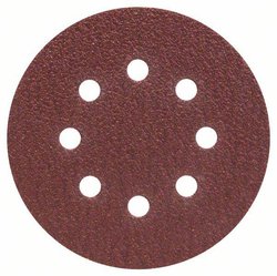 Zestaw arkuszy ściernych do szlifierek mimośrodowych, 25-częściowy, 8 otworów, 125 mm, 40 Papier ścierny ekscentryczny Bosch Accessories  2607019491  25 szt.