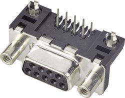 Listwa żeńska D-Sub FCI D-SUB D09S13A4GX00LF, rzędy: 2, styki: 9, 90 °, 1 szt.