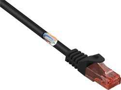 Kabel LAN Renkforce, 1 szt., RJ45, CAT 6, U/UTP, 1.00 m, czarny