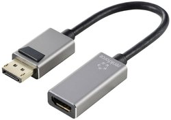 Przejściówka, adapter DisplayPort, HDMI Renkforce RF-5246622, [1x złącze męskie DisplayPort - 1x złącze żeńskie HDMI]