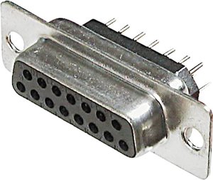 Listwa żeńska D-Sub ASSMANN WSW A-DF 15 PP, rzędy: 2, styki: 15, 180 °, 1 szt.