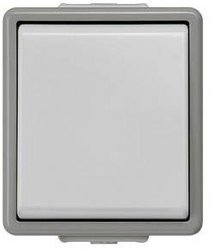 DELTA powierzchnia IP44, przycisk AP ciemnoszary/jasnoszary, 10A 250V, 1 zestyk przełączny jako rozwierny Siemens Osprzęt elektroinstalacyjny   Przycisk Delta szary 5TD4707