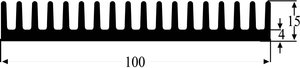 Radiator żeberkowy Fischer Elektronik SK 81 100 SA 2 K/W