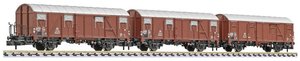 Wagon towarowy Liliput L260131 N Zestaw 3 wagonów towarowych Glmmhs 57 DB