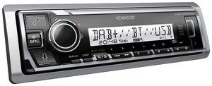 Morski odbiornik mediów cyfrowych z Bluetooth, radiem cyfrowym DAB+ i Amazon Alexa Control Radio samochodowe Kenwood KMR-M508DAB, 4 x 50 W