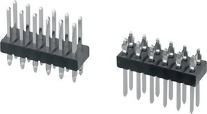 Listwa pinowa prosta W & P Products 944PFS-12-006-00, RM 2,54 mm, 2x3 pin, 3 A, czarna