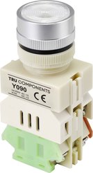 Przycisk TRU COMPONENTS Y090 TC-9219088, 22 mm, 250 V/AC, 5 A, 1 szt.