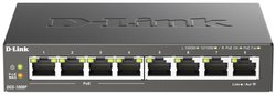 Switch D-Link DGS-1008P/E, 8 Portów, 1 GBit/s, funkcja PoE