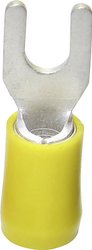 TRU COMPONENTS 1583077 Złącze widełkowe 4 mm² 6 mm² Ø otworu=6.40 mm Izolowane częściowo żółty 1 szt.