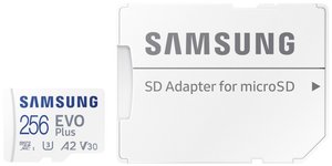 Karta pamięci SDXC Samsung EVO Plus, 256 GB, Class 10, Class 10 UHS-I, UHS-I, v30 Video Speed Class