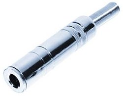 Złącze męskie jack 6,35 mm TRU COMPONENTS 1559771, CuZn, niklowany, złącze, proste, 1 szt.