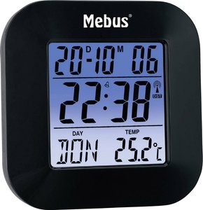 Budzik Mebus 51510, czarny