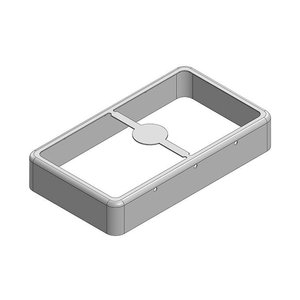 63,8 x 36,3 x 11 mm, dwuczęściowa, ciągniona bezszwowo osłona RF/osłona EMI FRAME (CRS) Ekranowa rama osłonowa Masach TECH EMI/RFI-Abschirmung MS638-10F, 1 szt.