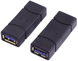 Przejściówka, adapter USB 3.2 Gen 1 (USB 3.0) LogiLink AU0026 AU0026, [1x złącze żeńskie USB-A 3.2 Gen 1 (USB 3.0) - 1x złącze żeńskie USB-A 3.2 Gen 1 (USB 3.0)]