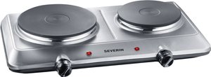 Podwójna płyta grzewcza ze szczotkowanej stali nierdzewnej Podwójna kuchenka elektryczna  Severin 1014