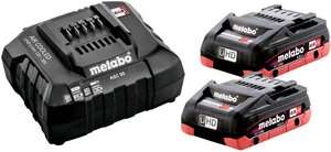Ładowarka i akumulator do elektronarzędzi Metabo Basic-Set 2 x LiHD 4.0 Ah SE 685191000, LiHD, 4 Ah, 18 V
