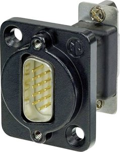 Adapter D-SUB Neutrik NADB15MF-B złącze męskie D-SUB 15-pin - złącze żeńskie D-SUB 15-pin