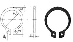 Pierścień zabezpieczający Reely  Odpowiedni do średnicy wałów: 8 mm 20 szt.