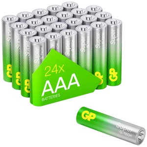 Baterie GP Super Alkaline Micro, opakowanie 24 szt Bateria AAA/R03 GP Batteries Super  1.5 V 24 szt.