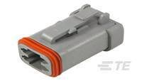 Obudowa złącza pin żeńskiego na kabel TE Connectivity DT06-4S-CE01, wire-to-wire, piny: 4, 1 szt.