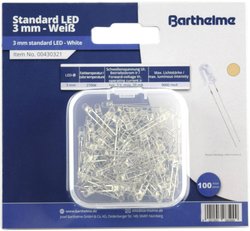 Akcesoria LED Barthelme 00430321, 3 mm, 9000 mcd, 100 szt.