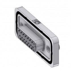 Złącze żeńskie D-Sub Deltron Connectors DTSWM15SZ/2M85UN, rzędy: 2, styki: 15, 180 °, 1 szt.
