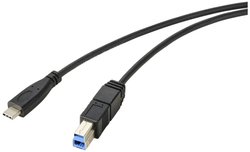 Renkforce Kabel USB USB 3.2 Gen1 Złącze męskie USB-C®, Złącze męskie USB-B 5 GBit/s Kabel USB Renkforce RF-5720408, USB 3.2 Gen1, Złącze męskie USB-C®, Złącze męskie USB-B, 1.80 m