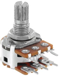 Potencjometr obrotowy  stereo 0.2 W 10 kΩ Alpha RV16A01F20KB10KM 1 szt.