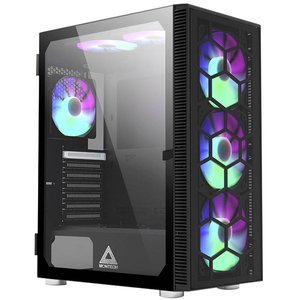 Montech X3 Glass Midi Tower, RGB, Szkło hartowane - czarny MONTECH X3 Glass Midi Tower Obudowa gamingowa  czarny