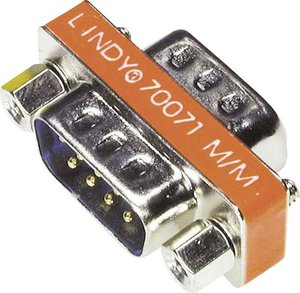 Przejściówka, adapter szeregowy LINDY [1x złącze męskie RS232 - 1x złącze męskie RS232]