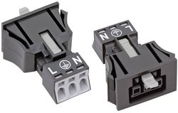 wykonanie Snap-In 3-bieg., czarny WAGO 890-703 gniazdo 1 szt.