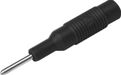 Adapter bananowy SKS Hirschmann, O 2 mm/4 mm, czarny